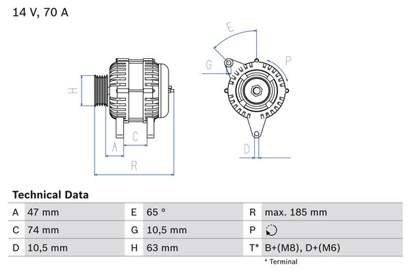 BOSCH 0986039220090 Generátor