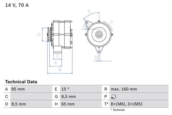 BOSCH 0986041620090 Generátor