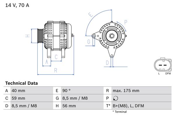 BOSCH BOS0986042600 generátor