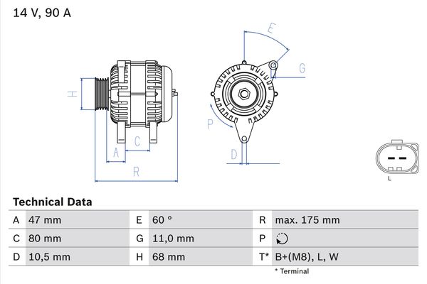 BOSCH BOS0986042670 generátor