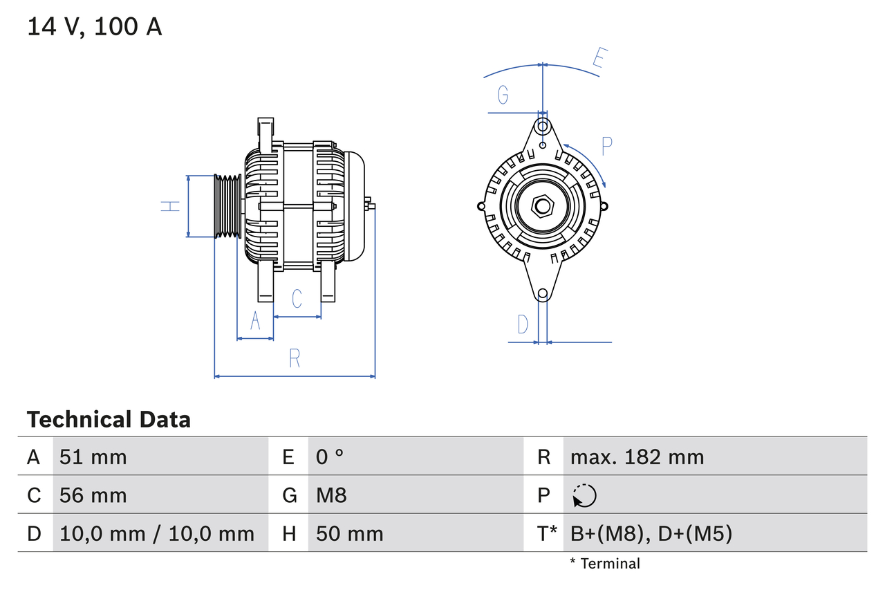 BOSCH BOS0986043680 Generátor