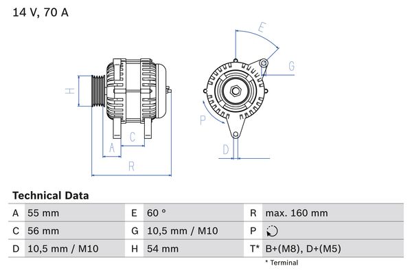 BOSCH 0986044210090 bx generátor