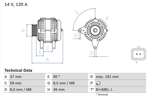 BOSCH 0986045101090 BX generátor