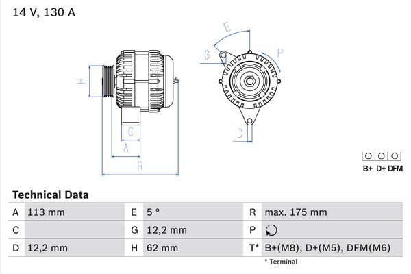 BOSCH 0986048801090 BX generátor