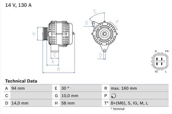 BOSCH BOS0986049221 generátor