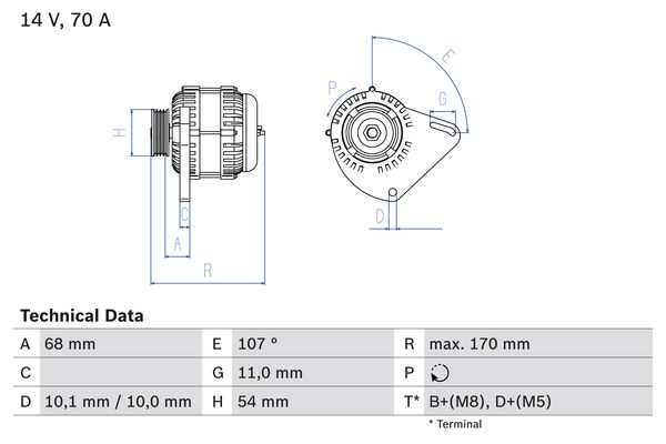 BOSCH BOS0986080560 generátor