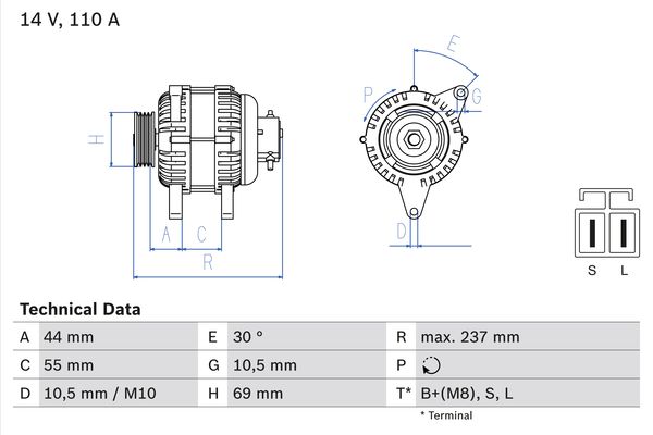 BOSCH BOS0986080640 generátor