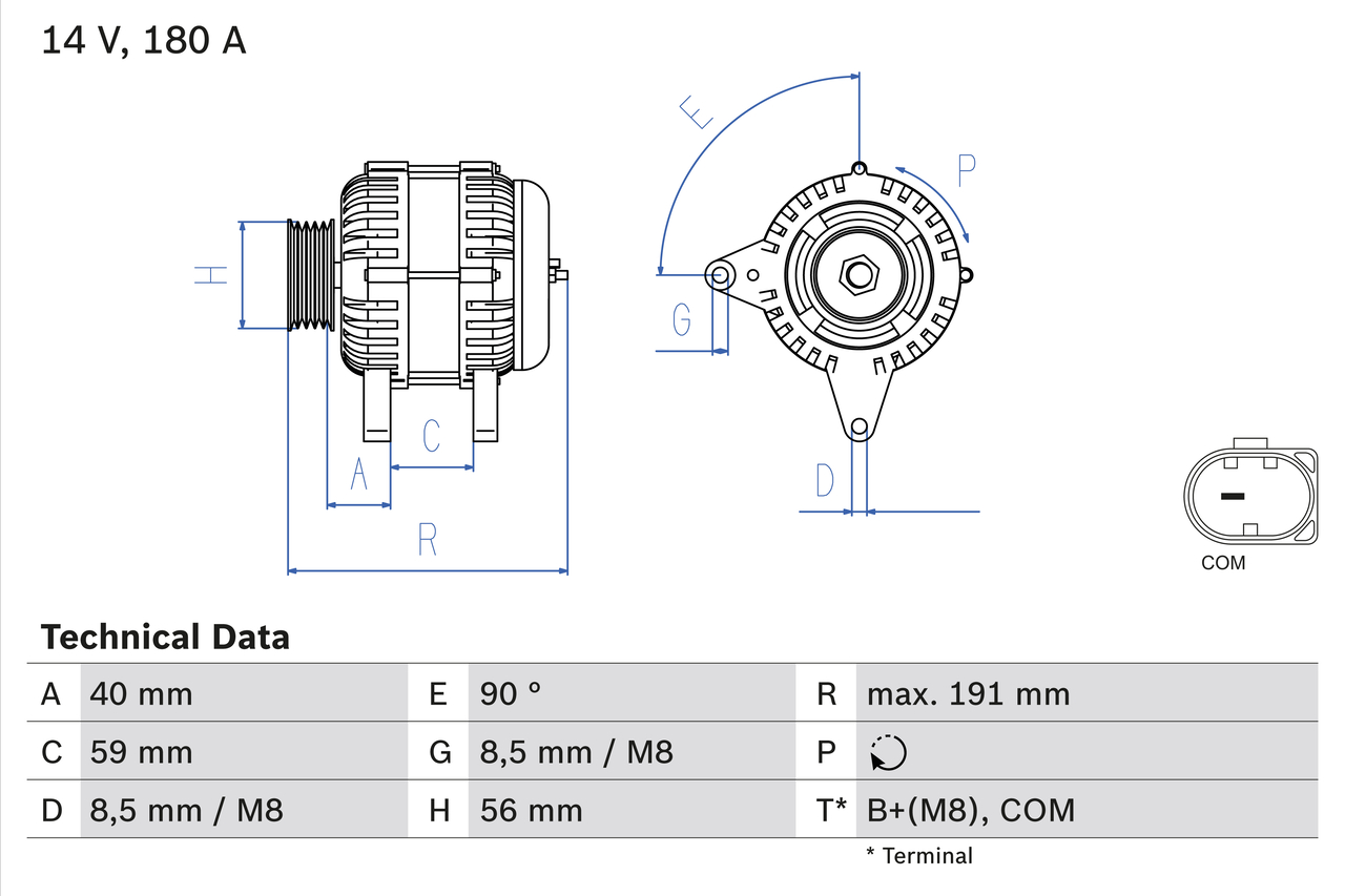 BOSCH BOS0986081890 Generátor