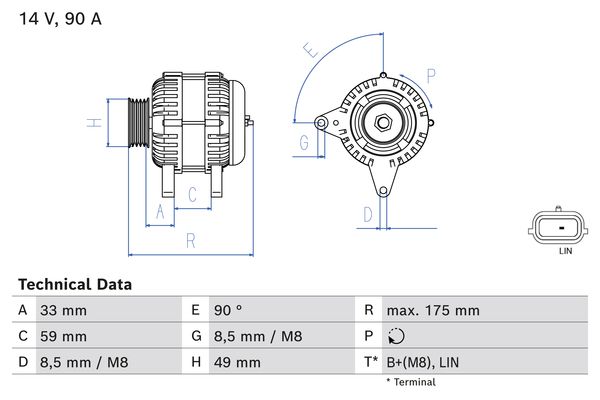 BOS 0986085170 generátor