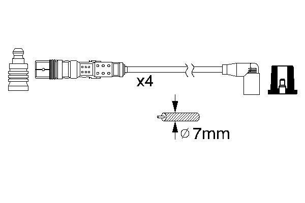 BOSCH 0986356346 Gyújtókábel készlet, gyertyakábel szett