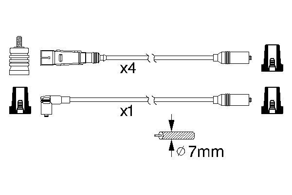 BOSCH BOS0986356317 gyújtókábel készlet