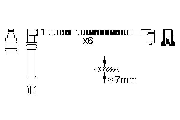 BOSCH BOS0986356321 gyújtókábel készlet