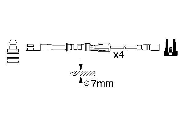 BOSCH BOS0986356337 gyújtókábel készlet