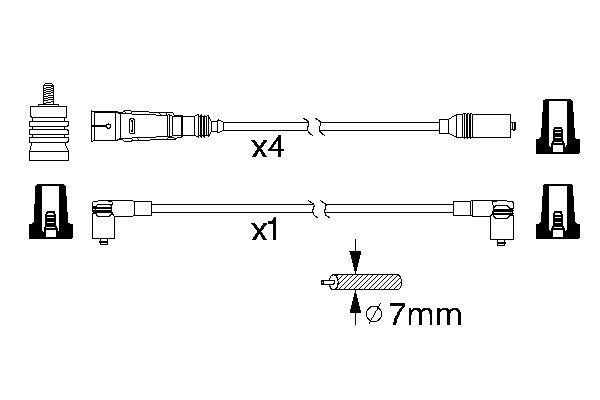 BOSCH 0986356338 Gyújtáskábel szett