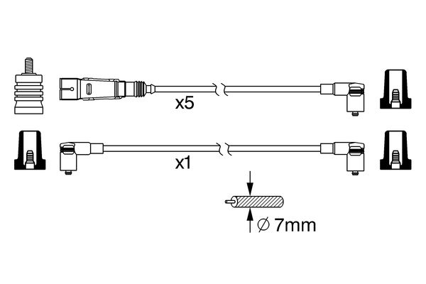 BOSCH BOS0986356340 gyújtókábel készlet