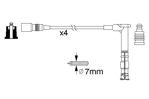 BOSCH 0986356351 gyújtókábelkészlet