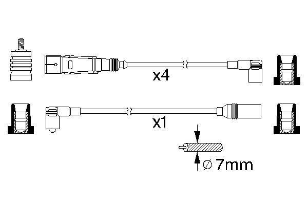 BOSCH BOS0986356355 gyújtókábel készlet