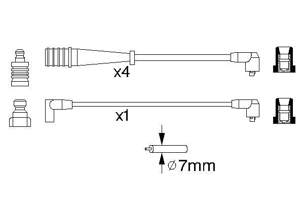 BOSCH BOS0986356704 gyújtókábel készlet