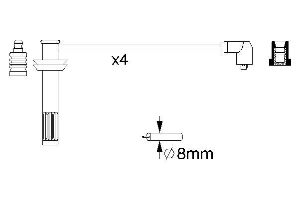 BOSCH BOS0986356709 gyújtókábel készlet