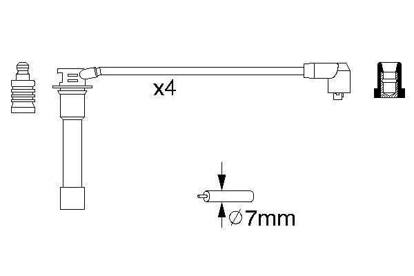 BOSCH BOS0986356742 gyújtókábel készlet