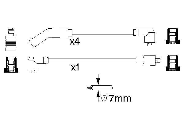 BOSCH BOS0986356772 gyújtókábel készlet