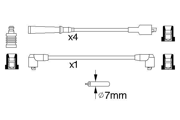 BOSCH BOS0986356773 gyújtókábel készlet