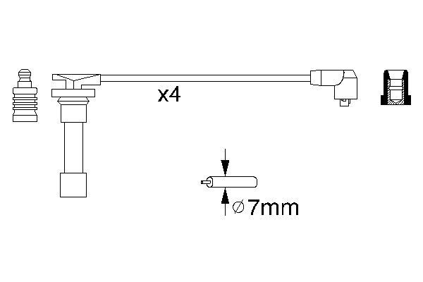 BOSCH BOS0986356776 gyújtókábel készlet