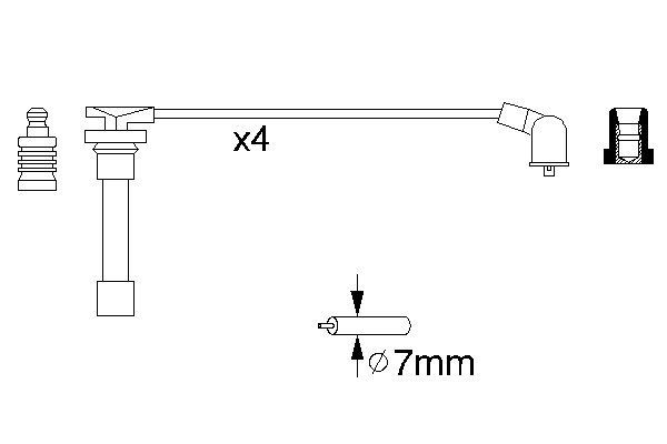 BOSCH 0986356793 Gyújtókábel készlet, gyertyakábel szett