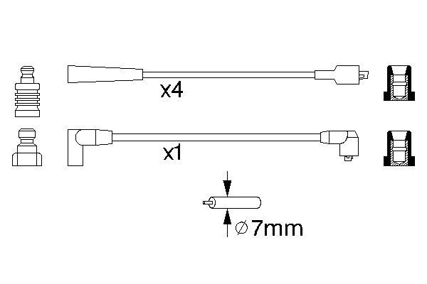 BOSCH 0986356798 Gyújtókábel készlet, gyertyakábel szett