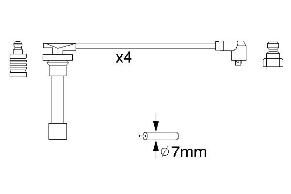 BOSCH BOS0986356821 gyújtókábel készlet