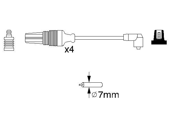 BOSCH BOS0986356830 gyújtókábel készlet