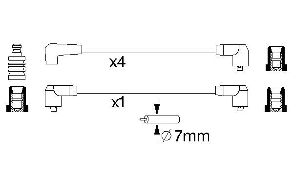 BOSCH 0986356844 gyújtásvezeték-készlet