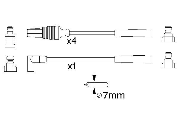 BOSCH BOS0986356889 gyújtókábel készlet