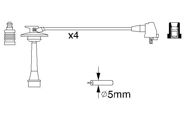 BOSCH BOS0986356933 gyújtókábel készlet