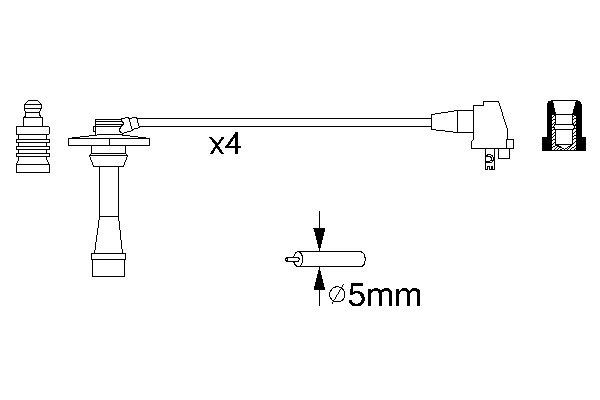 BOSCH 0986356957 Gyújtókábel készlet, gyertyakábel szett