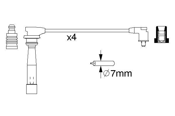 BOSCH 138977 0 986 356 970 - Gyújtókábel készlet, gyertyakábel szett