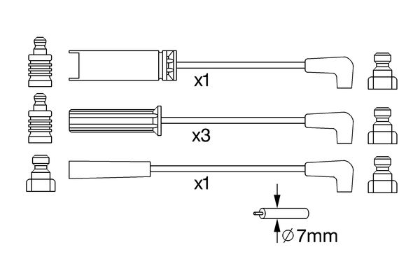 BOSCH BOS0986356972 gyújtókábel készlet