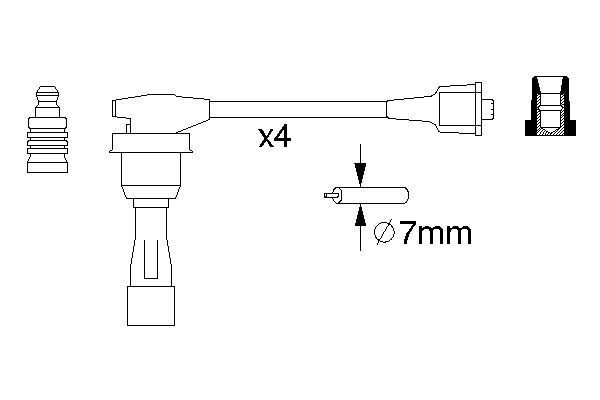 BOSCH 0986356974 gyujtókábel készlet