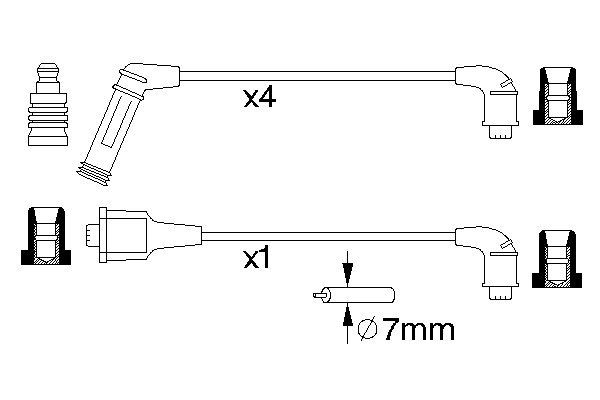 BOSCH BOS0986356990 gyújtókábel készlet