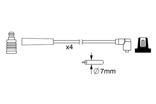 BOSCH BOS0986357098 gyújtókábel készlet