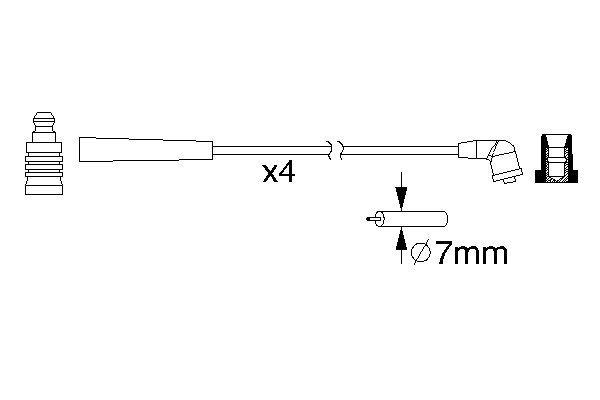 BOSCH BOS0986357195 gyújtókábel készlet