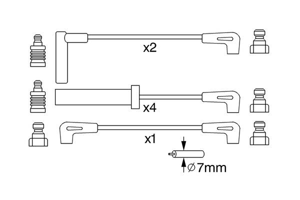 BOSCH 0986357229 gyújtókábelkészlet