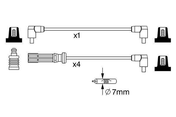 BOSCH BOS0986357244 gyújtókábel készlet