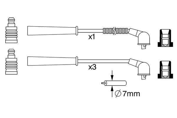 BOSCH 0986357265 gyújtókábel