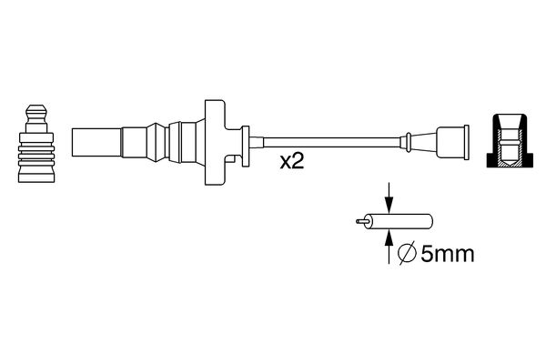 BOSCH 0986357273 Gyújtókábel készlet, gyertyakábel szett