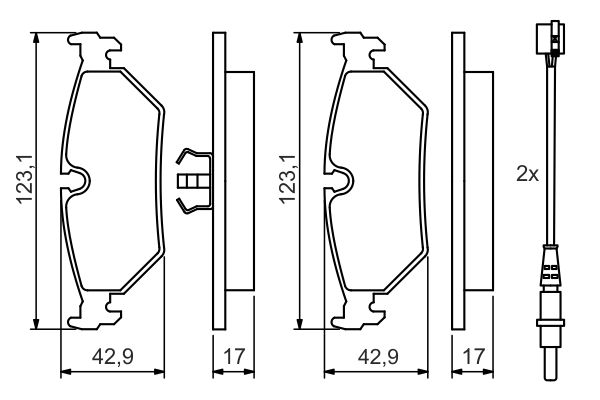 BOSCH 219 685 0 986 424 027 - Fékbetét készlet, tárcsafék