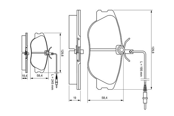 BOSCH 0986424033 Fékbetét készlet, tárcsafék