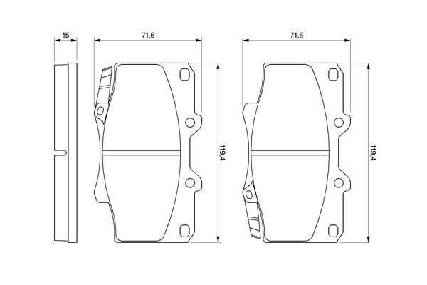 BOSCH 0986424134 Fékbetét készlet, tárcsafék