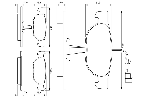 BOSCH BOH0986424246 Fékbetét