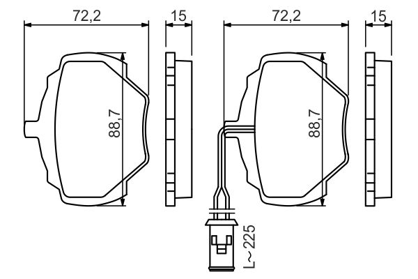 BOSCH 135101 0 986 424 267 - Fékbetét